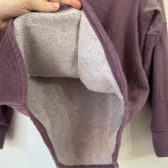 Gymshark Purple Cowl Neck Fleece lined Sweatshirt mesh sleeve size Small - Picture 7 of 12